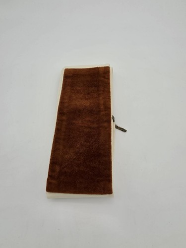 Vintage Catholic Clergy Stole Ivory Brown Velvet Liturgical Vestment