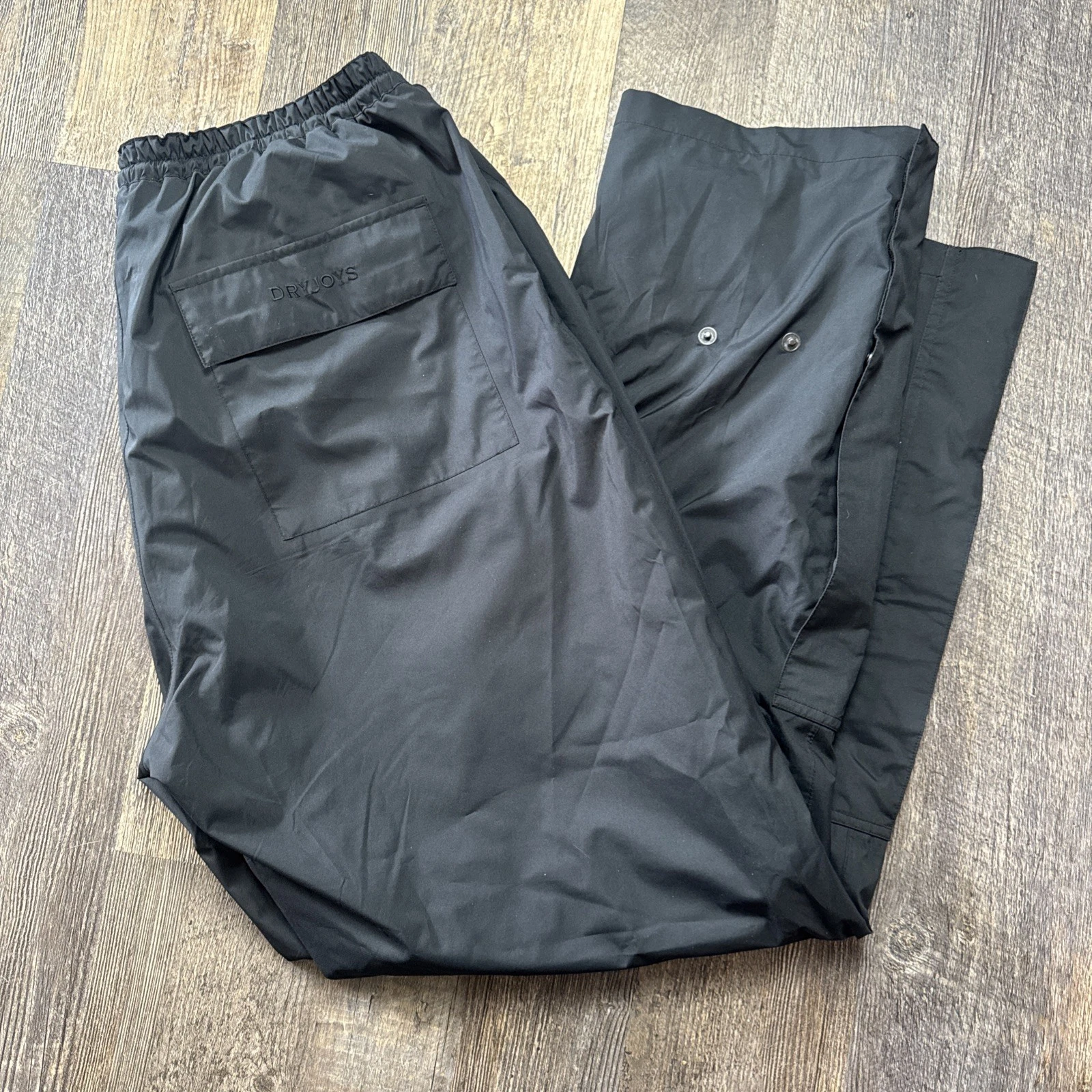 Footjoy Dryjoys Pants Mens XL Black Rain Wind Resistant Golf Elastic Waist