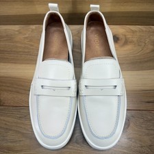 Vionic Uptown Loafer Womens 7.5 Cream White Leather Flats
