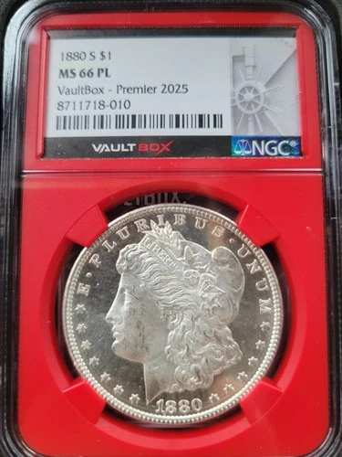 Make offer! 1880-S Morgan Silver Dollar $1 NGC MS66PL MINT STATE 66 proof like