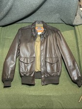 Vintage Cooper Type A-2 Goatskin Leather Bomber Air Force Flight Jacket Mens 42l