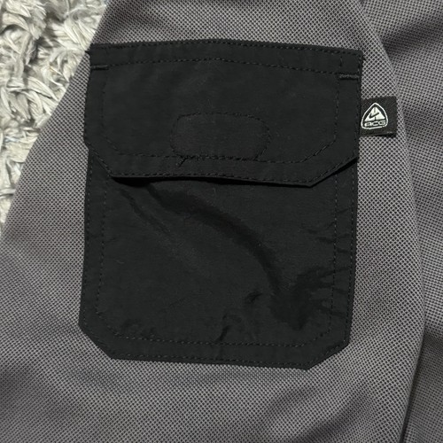 Camisa De Colección Nike ACG Manga Larga Para Hombres Grande Tejida Pullover Gris Bolsillo Años 90 EE. UU. - Imagen 5 de 11