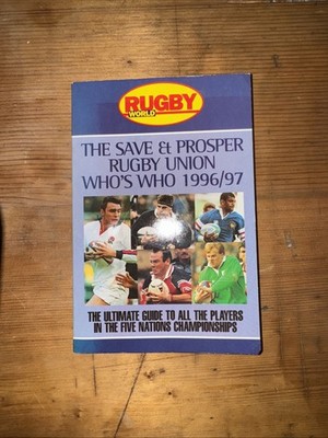 Rugby Union Who's Who 1995-96 Save And Prosper Alex Spink