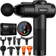 TOLOCO Massage Gun, Deep Tissue Back Massage for Athletes for Pain Relief BLACK