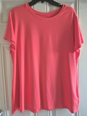 AMAZON ESSENTIALS Stretch Knit Tee - XXL - Scoop Neck, Short Slvs, Straight Hem