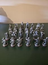 Vintage Crusaders  26 Pewter Chess Pieces By EXTEC/ Heritage Rare!!