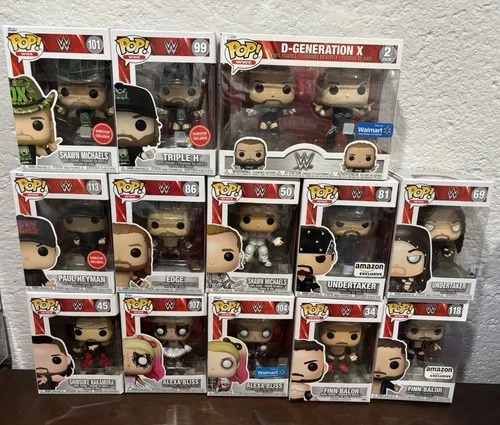WWE Funko Pop Lot Of 14 Triple H, Shawn Michaels, Undertaker, Finn Balor & More