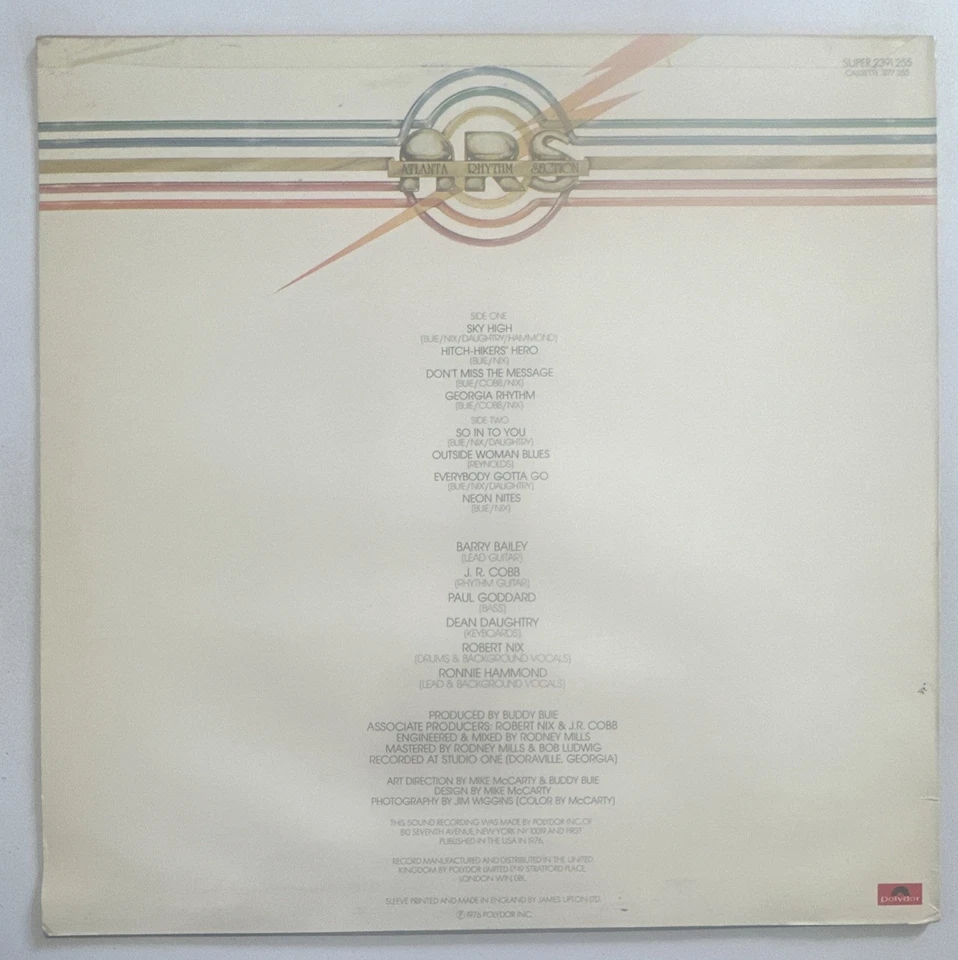 Atlanta Rhythm Section A Rock And Roll alternative Lp Record 2391-255  EX / VG+ - Image 3 of 4