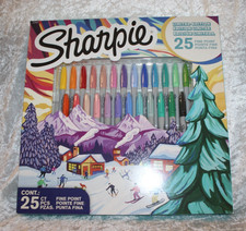 25 Count Set Of Sharpie Limited Edition Fine Point Permanent Markers