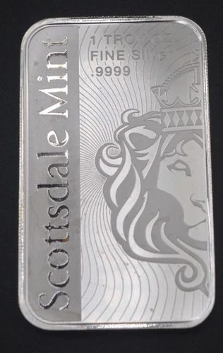 1 oz .9999 Silver Scottsdale Mint VORTEX Silver Bullion Bar