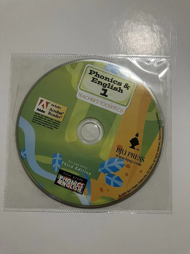 BJU Press Phonics & English 1 -Teacher’s English 3rd Ed. - Part 1 & 2 W/ CD Rom. - Image 4 of 4