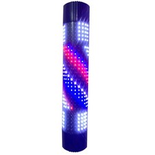 33" Colorful Rotating LED Barber Pole Light - Outdoor Waterproof Barbershop Sign