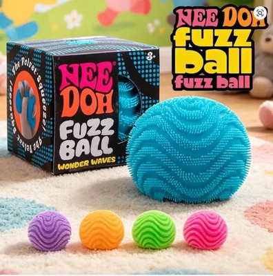 NeeDoh Fuzz Ball Wonder Waves Squishy Stress Ball Nee Doh Fuzzball New