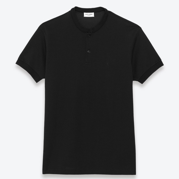 Polo Saint Laurent Paris (SLP) con colletto a fascia nera taglia small