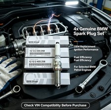 4x Genuine BMW Spark Plugs 12122455258 Fits 1‑8 Series X1 X3 X4 X5 X6 X7 Z4 OEM