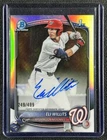 ELI WILLITS 2025 BOWMAN CHROME DRAFT #CPA-EW REFRACTOR AUTO 1ST PROSPECT 249/499