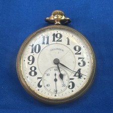 Orologio da tasca Illinois Watch Co. Bunn Special 16s 21 Jewel