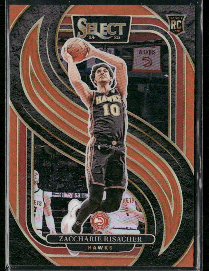 2024-25 Panini Select Zaccharie Risacher #180 RC Rookie Premier Orange /65