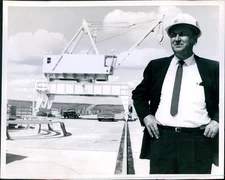 Oahe Dam John Sibert Engineer Diversion Channel Gates Business Man 8X10 Photo