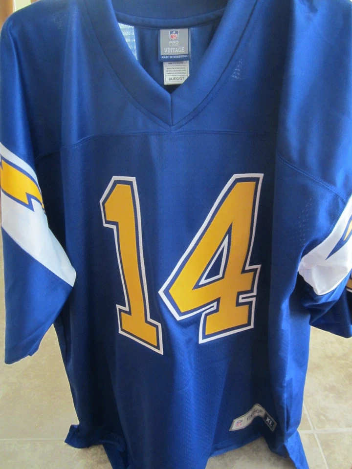 Dan Fouts signed autographed Chargers NFL Vintage stitched throwback jersey JSA - Image 3 of 3