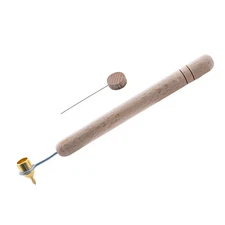 0.2 mm Extra Fine Brass Tip Wooden Handle Kistka (Hot Wax Pen)