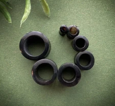 PAIR Organic Horn Tunnels Plugs Earlets Gauges Pierced Piercing Body Jewelry