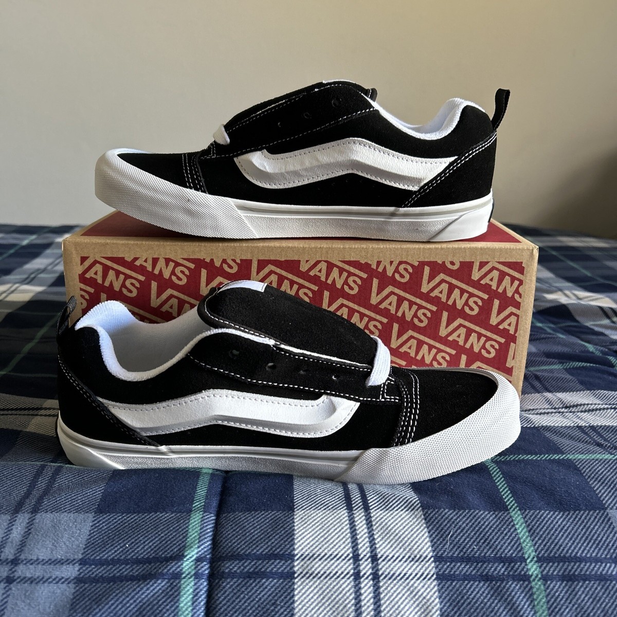 Size 7 - VANS Knu-Skool Black White for sale online | eBay