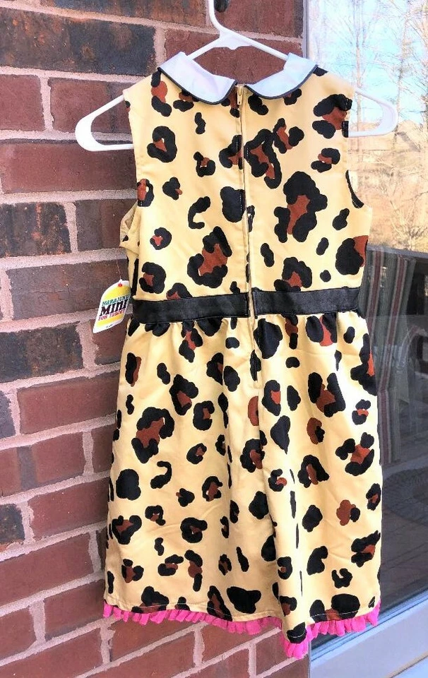 Новый с Ярлыками Harajuku мини желтовато-коричневый животных печать платье без рукавов девочек размер 14/16 черная отделка - Изображение 2 из 2