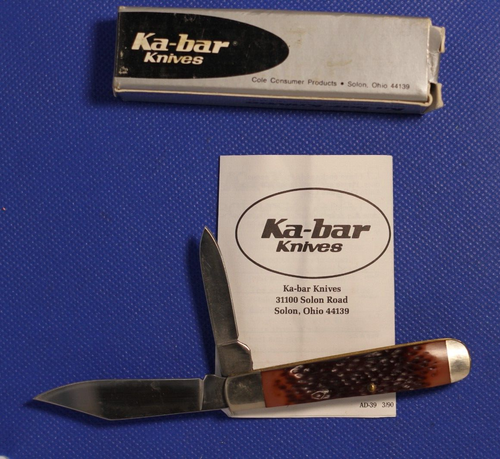 Vintage Ka-Bar #1026, 2 Blade Jack Knife, NOS, NIB - Bild 2 von 2