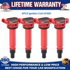 4Pcs New Ignition Coil Bobina UF495 For 2005-2010 Toyota Tacoma 2.7L L4 Scion tC