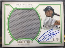 Topps Definitive Relic Auto Green Gleyber Torres 21/25