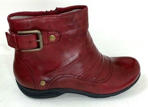 clarks red ankle boots