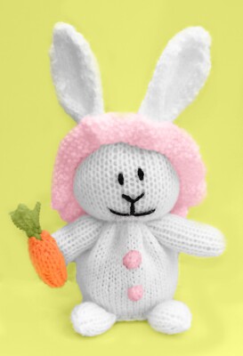 STRICKANLEITUNG - Bonnie Bunny schoko orange Hülle / 15 cm Ostern Spielzeug