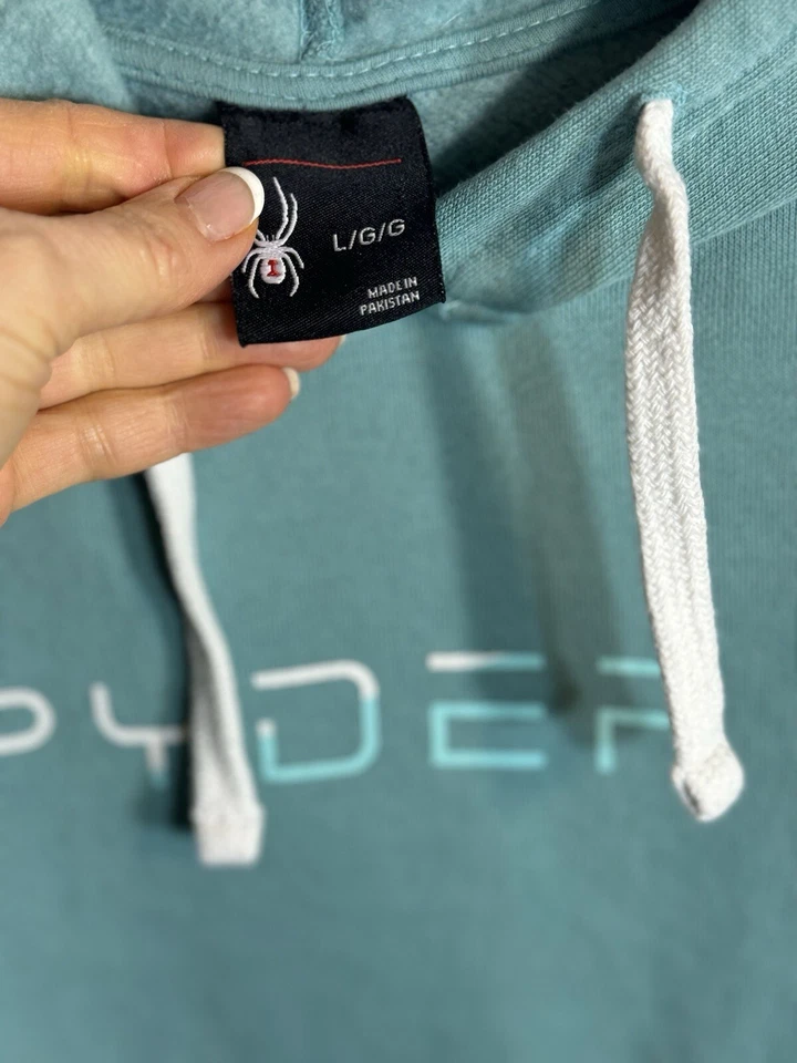 Spyder Fade Mujer Pullover Sudadera con Capucha L Regular Manga Larga Verde Nuevo sin Etiquetas Foto 3 de 4