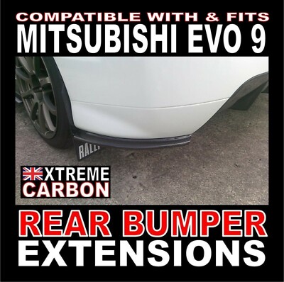 Carbon Stoßstange hinten Verlängerungen Lippen ''passt'' Mitsubishi Evo Evolution 9