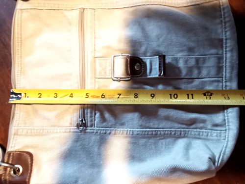 100% Cotton Canvas Crossbody Shoulder Purse - Picture 4 of 9