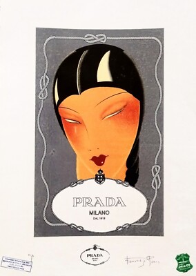アート・デザイン・音楽 PRADA MILANO DAL 1913 PRADA, Milano, Mucha Art Nouveau, Limited Edition Hand