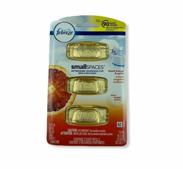 Febreze Small Spaces Air Freshener Refills, Blood Orange & Spritz 3