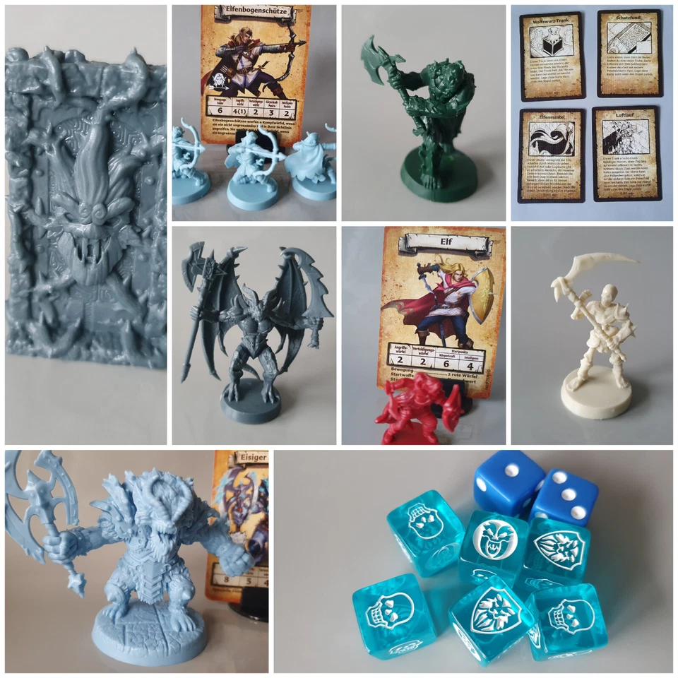 HERO QUEST Einzelteile Möbel Figuren Türen Karten Zubehör / Avalon Hill Hasbro