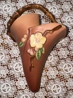 Roseville Pottery “ Apple Blossom” Coral Pink Wall Pocket~ #366-8”~1949~(A)