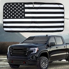 For Nissan Frontier Cab US Flag Windshield Sun Shade Reflective UV Shield Cover