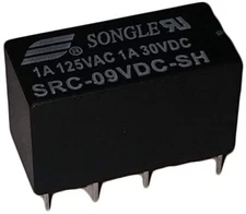 Songle DC Relay DPDT PCB 8-Pin Mount Non-Latching Non-Polarized 5 9 12 Volt
