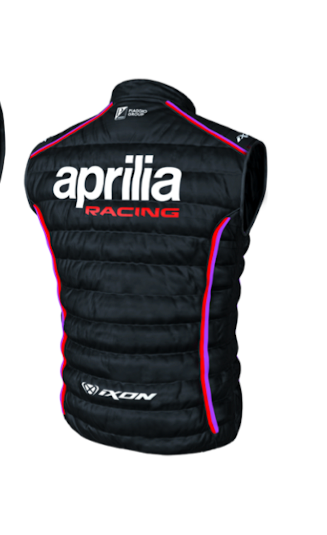 Official Aprilia Racing Team 2025 Ixon Black Neon Padded Gilet