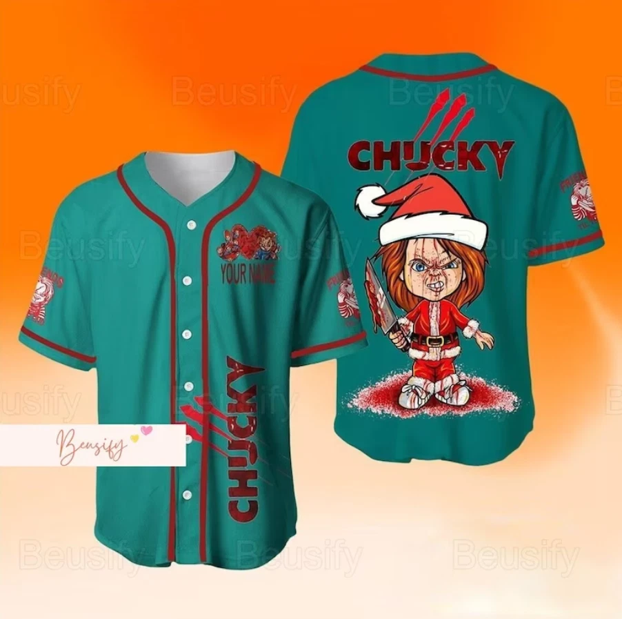 Custom Chucky 3D BASEBALL JERSEY SHIRT