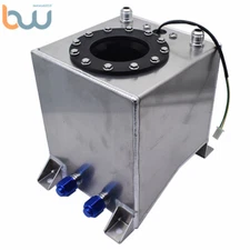 Aluminum Polished Fuel Cell Tank Racing Drift W/ Level Sender 2.5 Gallon 9.5L