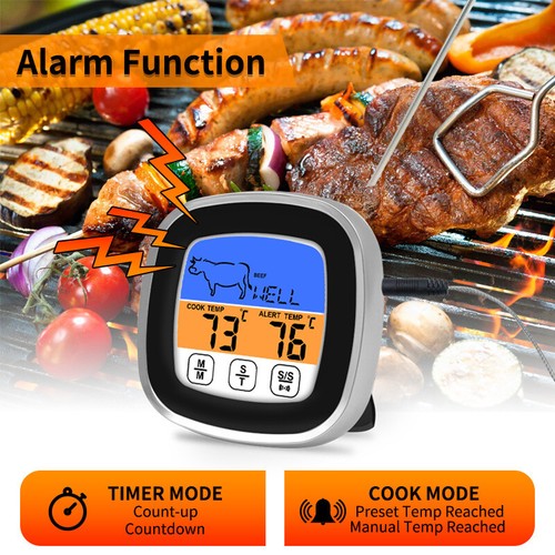 Grillthermometer Digital Bratenthermometer BBQ Smoker Fleischthermometer Fühler - Bild 4 von 11