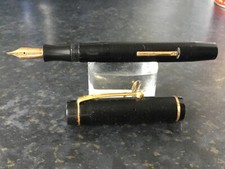 Vintage - Stunning - Mentmore Auto Flow Fountain Pen - Black Chased Rubber