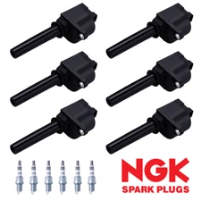6 Ignition Coil & NGK Iridium Spark Plugs for 2005 Suzuki Verona 2.5L I6