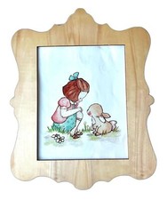 Girl Bunny Art Print Girls Room Painting Picture Loxly Hollow Elisabeth Zuniga