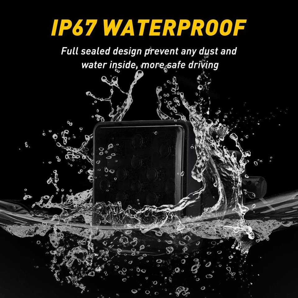 Cubierta de receptor de enganche de remolque de 2"" lente ahumada 15 luces de freno LED EOH Foto 3 de 4